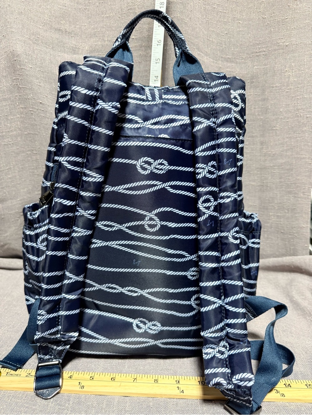 lug Navy & White Rope-Print Backpack - Picture 3 of 10
